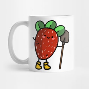 cute little farmer strawberry design Mug